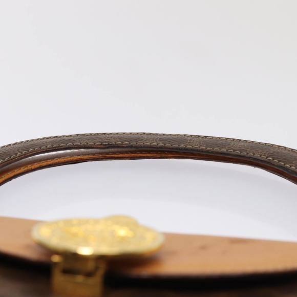 CELINE Macadam Canvas Hand Bag PVC Leather Brown Auth 82864 - Picture 8 of 16